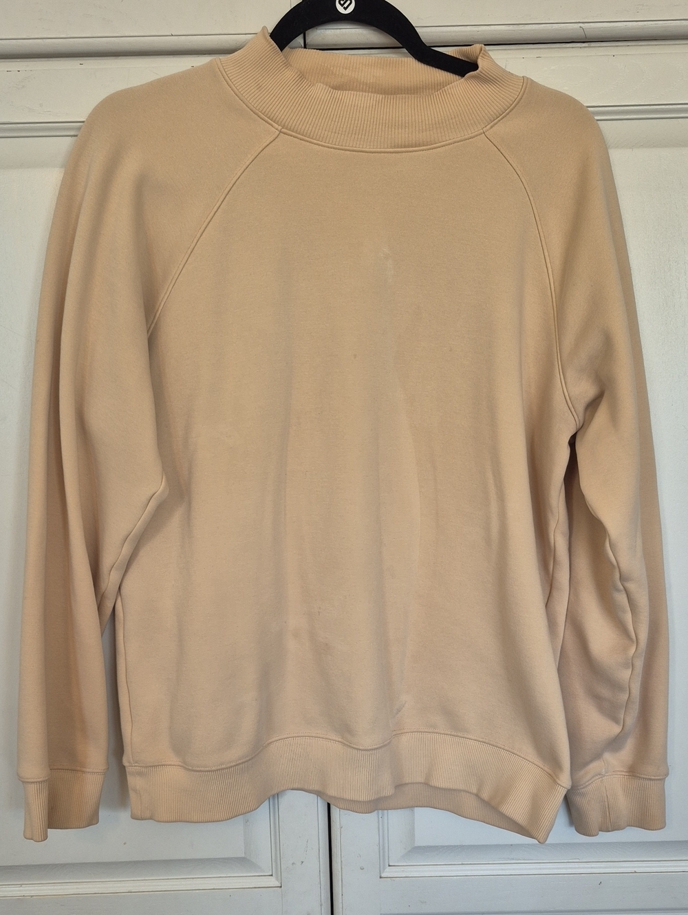 Fabletics Beige Mock Neck Pullover